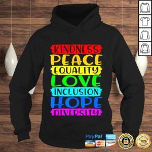 Hoodie kindness peace inclusion hope rainbow for gay and lesbian shirt