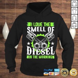 Hoodie love the smell muscle car truck driver gears mechanic shirt