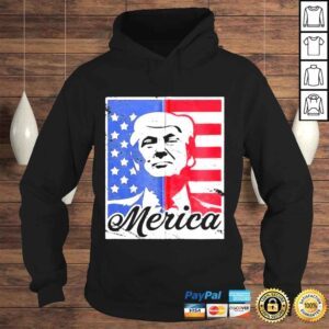 Hoodie make 4th of july great again Trump patriotic zip shirt