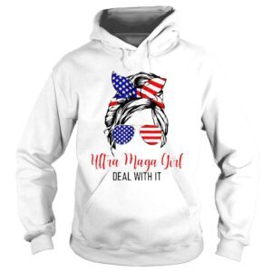 Hoodie messy bun ultra maga pro Trump shirt