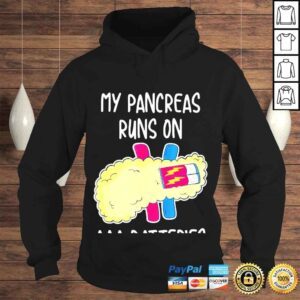 Hoodie my Pancreas Runs On AAA Batteries Tshirt