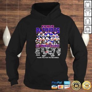 Hoodie new England Patriots 63th Anniversary 1959 2022 players signature shirt