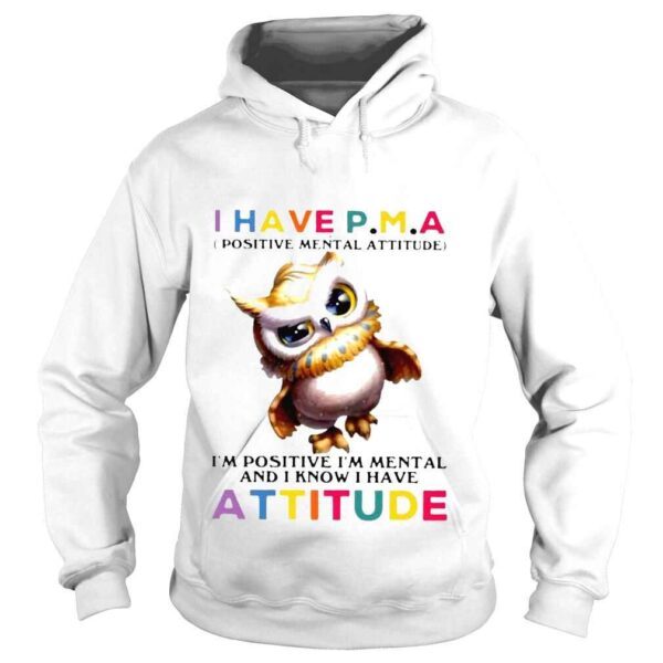 owl I have PMA and I know Im mental and I know I have attitude s Hoddie - Image 4