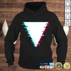 Hoodie shapes with glitch distortion effect Geometry Triangles Tshirt