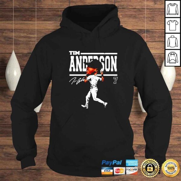 tim Anderson Cartoon 7 baseball signature shirt - Image 4