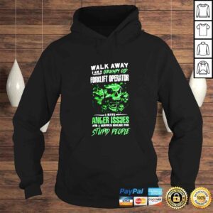 Hoodie walk Away I Am A Grumpy Old Forklift Operator skulls stars horror shirt