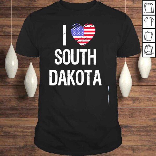 I love south dakota american flag shirt