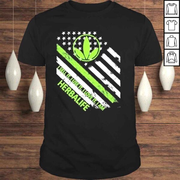 I sell it I use it I love it I am herbalife American flag shirt