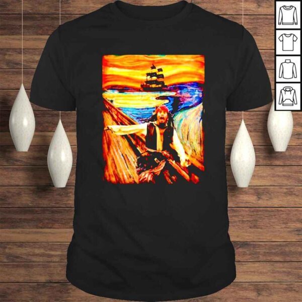 Jack sparrow Pirates of the Caribbean The Scream shirt