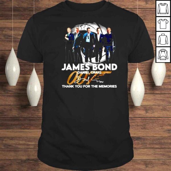 James Bond Daniel Craig Signatures Thank You For The Memories Shirt