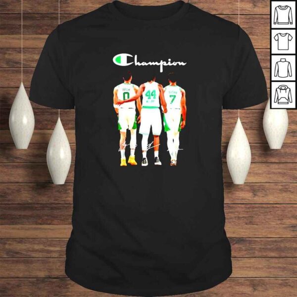 Jayson Tatum Robert Williams III and Jaylen Brown Boston Celtics Champion signatures shirt