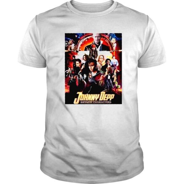 Johnny Depp Infinite Characters We Love You Johnny Depp shirt