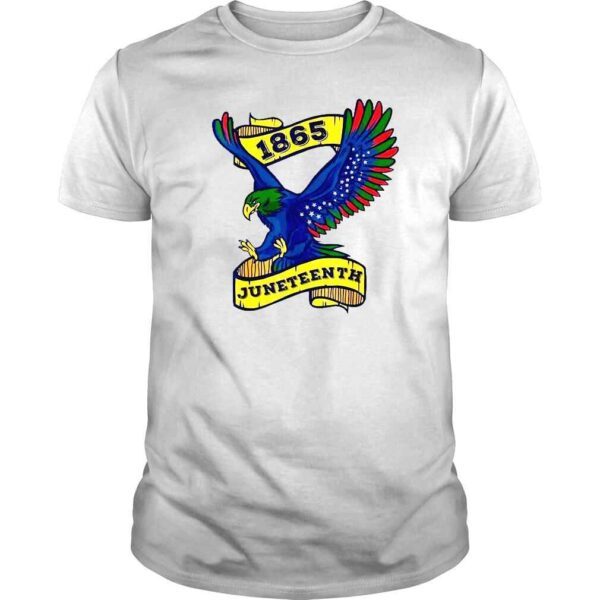 Juneteenth 1865 Black FreeIsh Eagle African American Flag TShirt