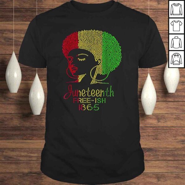 Juneteenth Celebrate 1865 Freedom Day Rhinestone Black Women Shirt