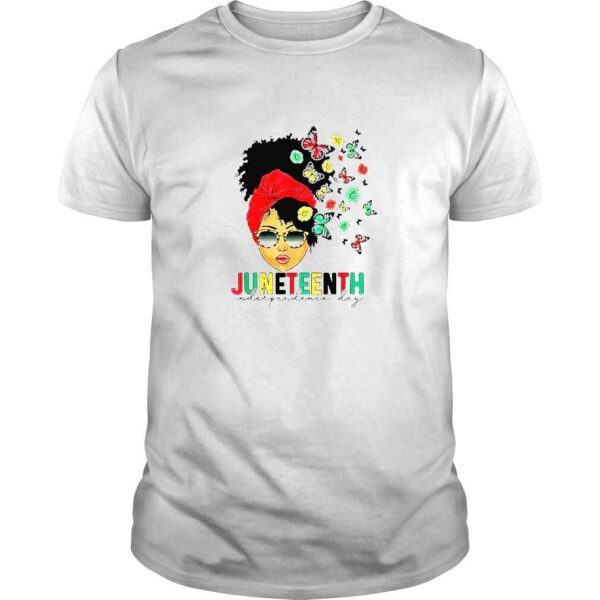 Juneteenth Is My Independence Day Black Queen And Butterfly TShirt