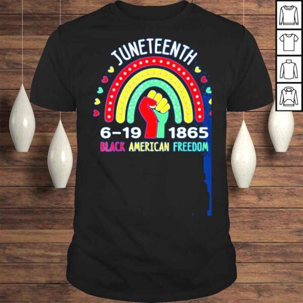 Juneteenth celebrating black America freedom 1865 rainbow shirt