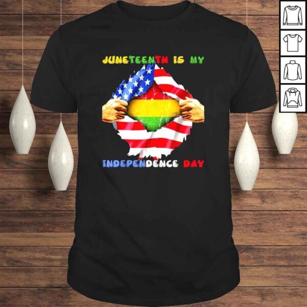 Juneteenth is my independence day african American flag shirt