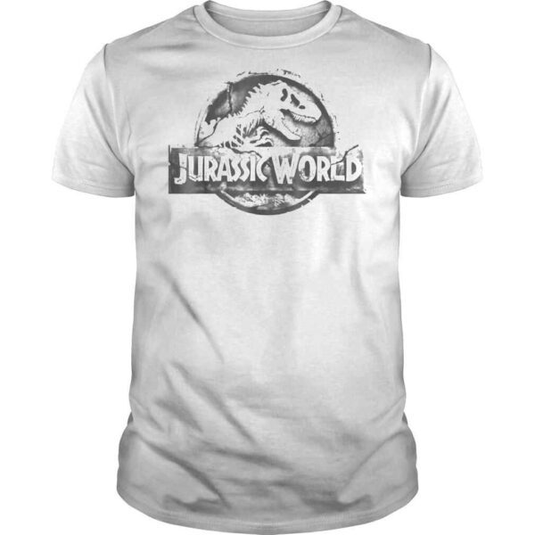 Jurassic World Two Distressed Stone Logo Graphic T Shirt