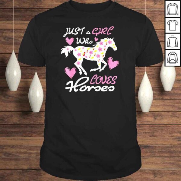 Just a Girl Who Loves Horses Rider Horse Cowgirl Equestrian Shirt