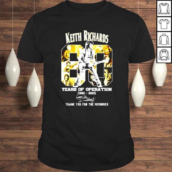 Keith Richards 60 Years Of Operation 19622022 thank you for the memories signature shirt