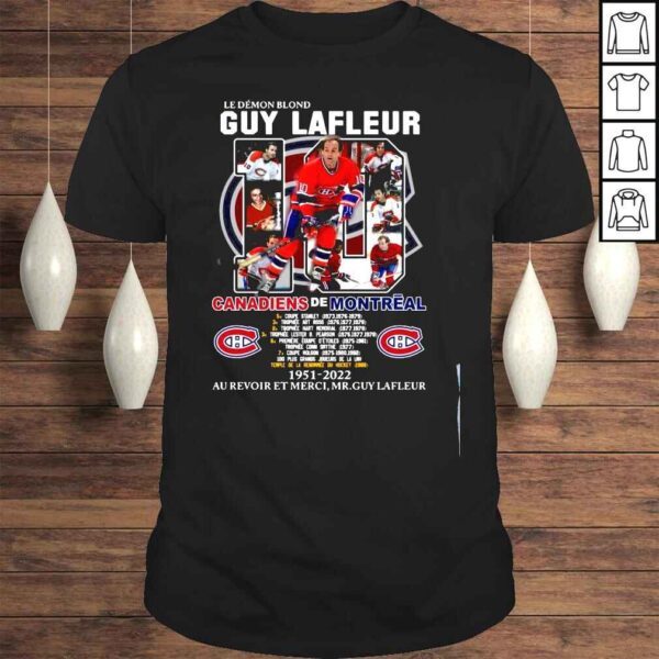 Le Demon Blond Guy Lafleur 19 Canadiens De Montreal 19512022 au revoir et merci mr guy lafleur shirt