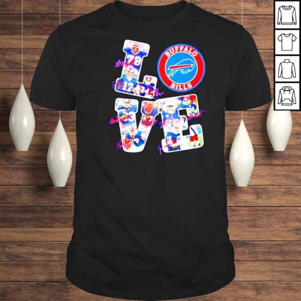 Love Buffalo Bills Football Team Signatures Shirt