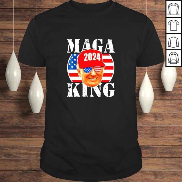 MAGA KING 2024 Trump Republicans US Flag Anti Biden TShirt