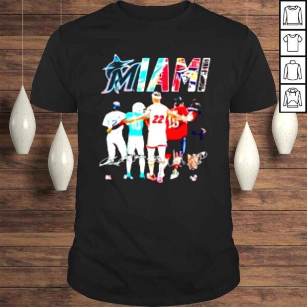 Miami Team Sports Players signatures shirt