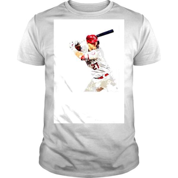 Mike Trout Los Angeles Angels art painting baseball shirt