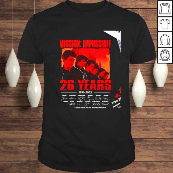 Mission Impossible 26 years 1996 2022 signatures thank you for the memories shirt