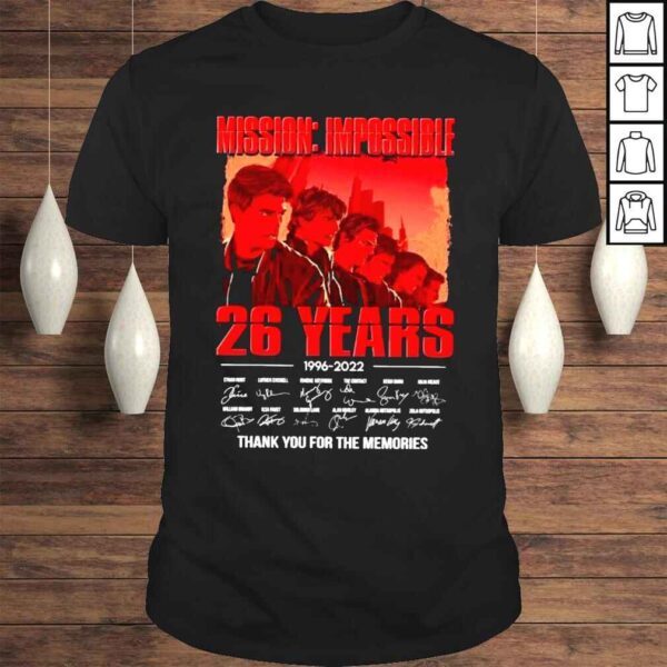 Mission Impossible 26 years 19962022 signatures shirt