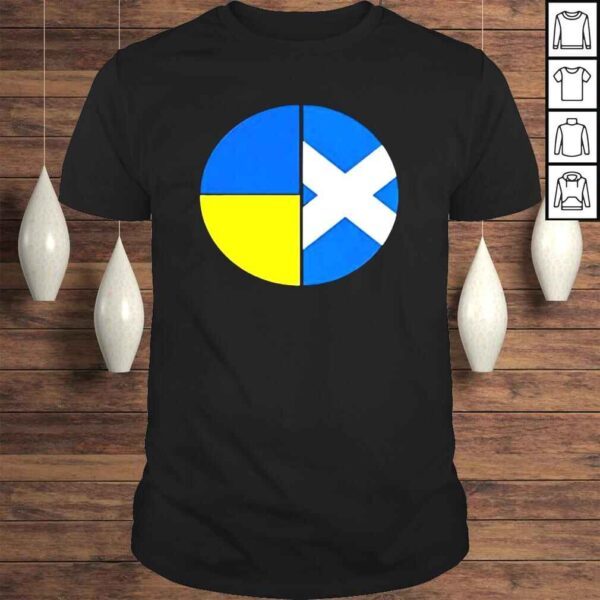 Mixed Genes Two Flag Pie Chart Scottish & Ukrainian Shirt