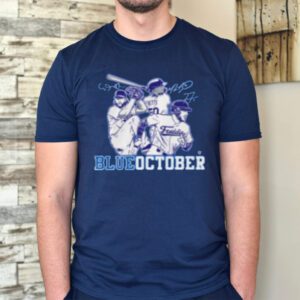 Mookie Betts Freddie Freeman Clayton Kershaw Blue October TShirt