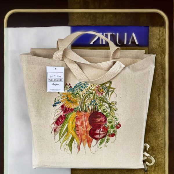 Morning Garden Large Canvas Tote Bags