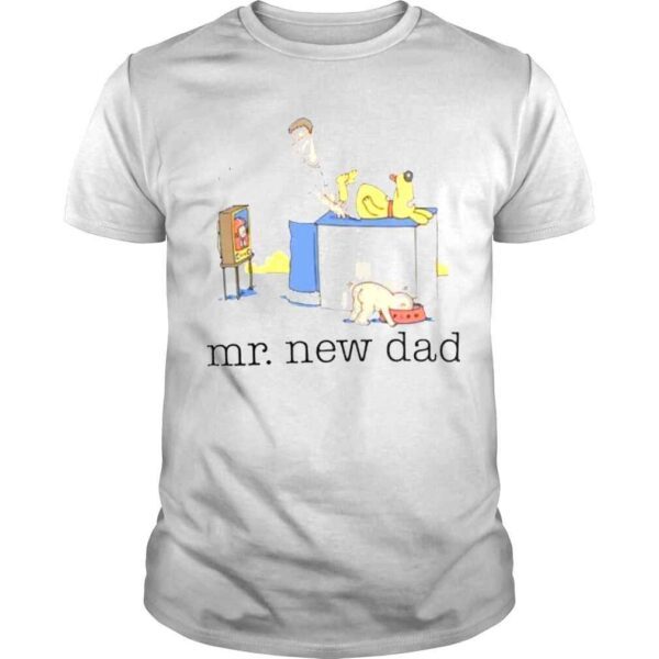 Mr New Dad Diaper Dog Tee Shirt