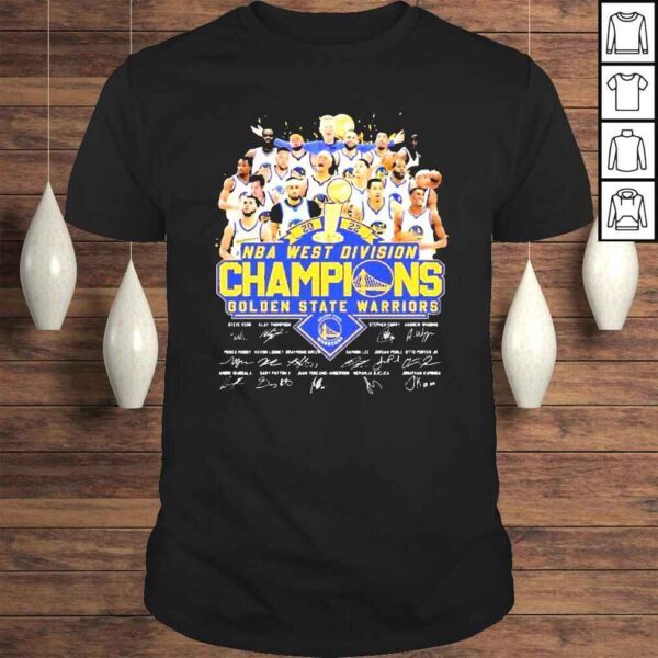 NBA Western Division Champions 2022 Golden State Warriors Basketball Team Signatures TShirt