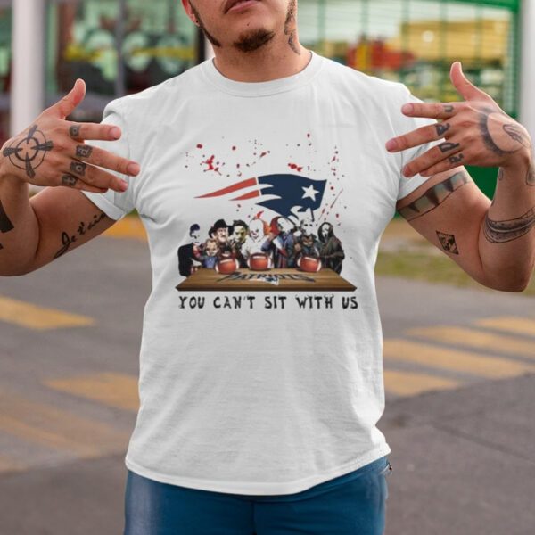 New england Patriots horror movie characters team you can’t sit with us halloween 2023 T-shirtt