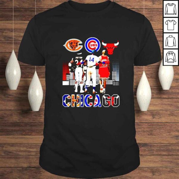 Payton 34 Chicago Bears Ernie Banks 14 Chicago Cubs Michael Jordan 23 Chicago Bulls signature shirt