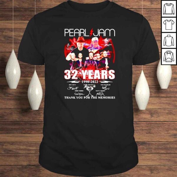 Pearl Jam 32 years 1990 2022 thank you for the memories shirt