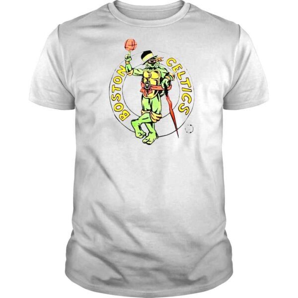 Pete Blackburn Boston Celtic Leonardo Ninja Turtle Shirt