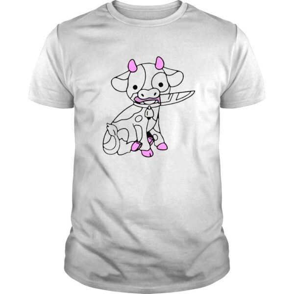 Pink Cow Knife Boyfriend shirt