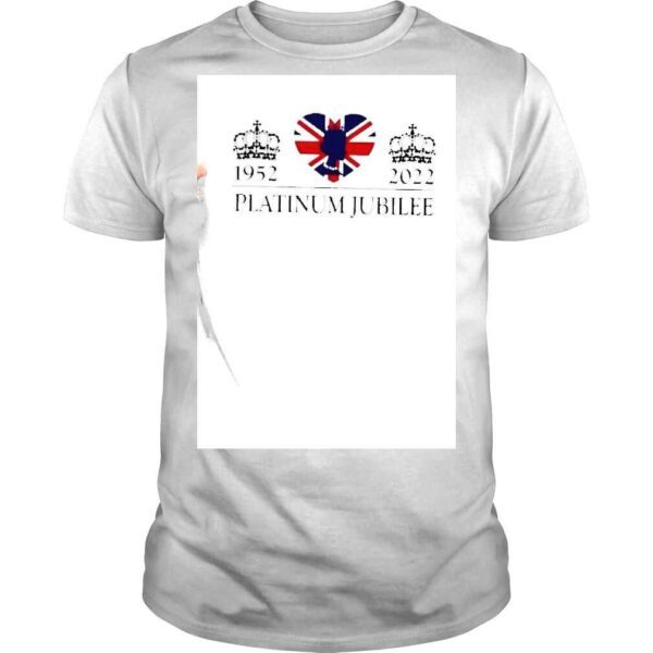 Platinum Jubilee 1952 – 2022 Celebration British Monarch Queen Elizabeth II Union Jack Royal Crown Tshirt