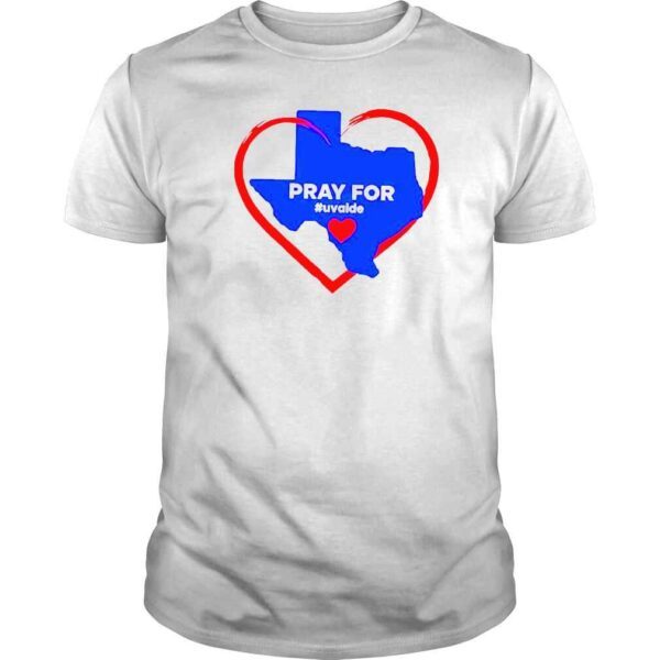 Pray For Uvalde Texas Map Heart Protect Our Children Rip For Uvalde TShirt