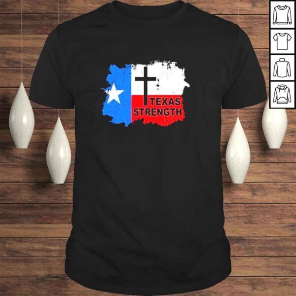 Pray for Uvalde Texas Uvalde Texas Strong American Flag Cross Protest Shirt