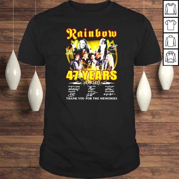 Rainbow 47 years 1975 2022 thank you for the memories shirt