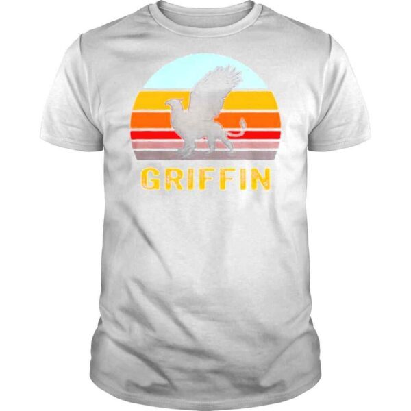 Retro Vintage Style Sunset Griffin Legendary Creature Shirt