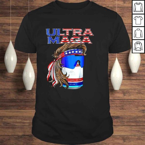 Retro ultra mega pro Trump beer drinkin 4th of july us flag shirt