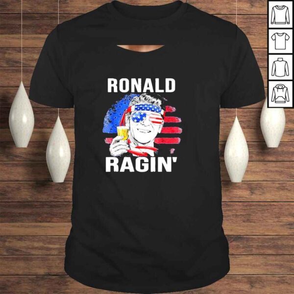 Ronald Ragin’ Reagan Funny 4th Of July Drinking Team TShirt