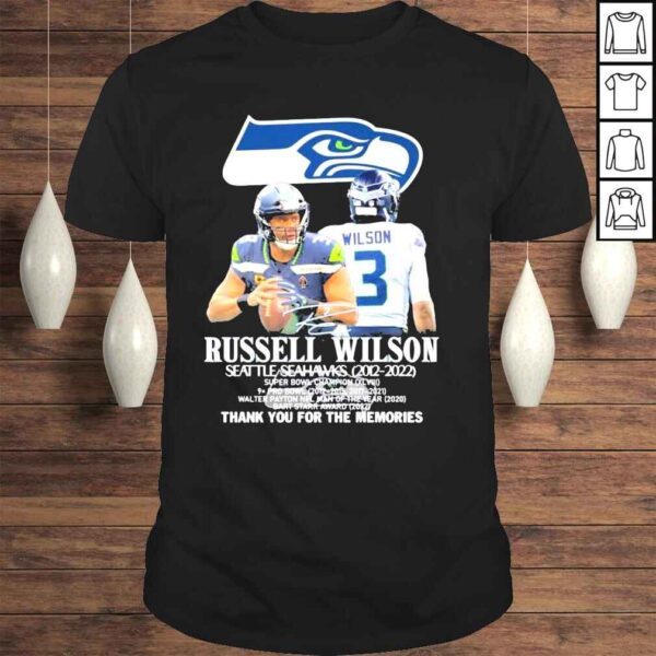 Russell wilson Seattle Seahawks 2012 2022 thank you for the memories shirt