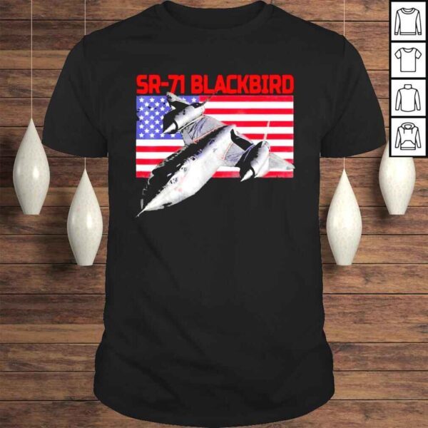 SR71 Blackbird In Action and Patriotic American Flag Shirt